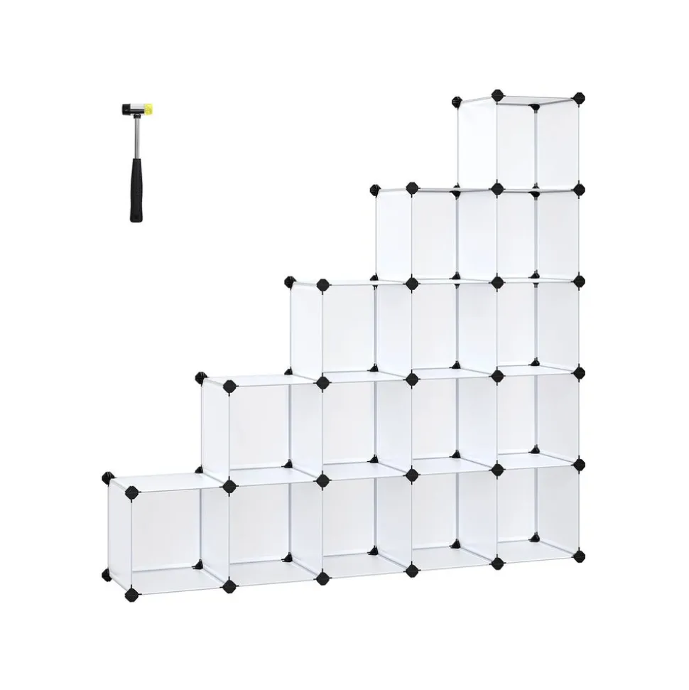 Best SONGMICS Meuble modulable 16 cubes noir