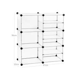 New SONGMICS Meuble modulable Blanc