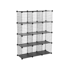 Hot SONGMICS Meuble modulable grille 12 cubes