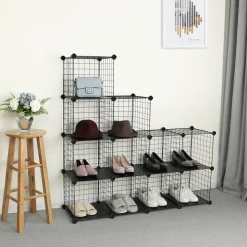 Hot SONGMICS Meuble modulable grille 12 cubes