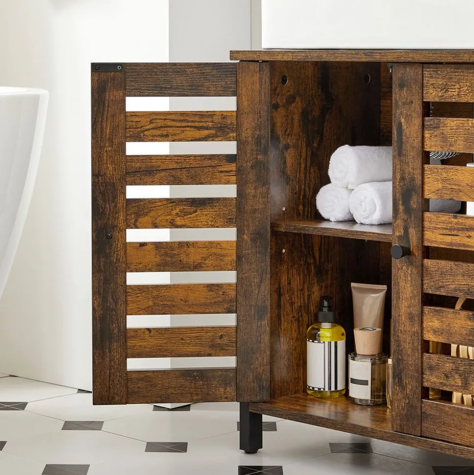 Discount SONGMICS Meuble mural avec étagère réglable et porte à persienne 40 x 16 x 60 cm blanc