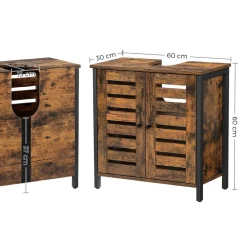 Discount SONGMICS Meuble mural avec étagère réglable et porte à persienne 40 x 16 x 60 cm blanc