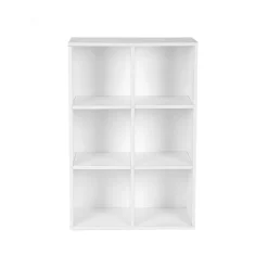 Discount SONGMICS Meuble rangement 6 casiers blanc