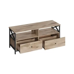 Discount SONGMICS Meuble rangement 2 tiroirs Marron Rustique