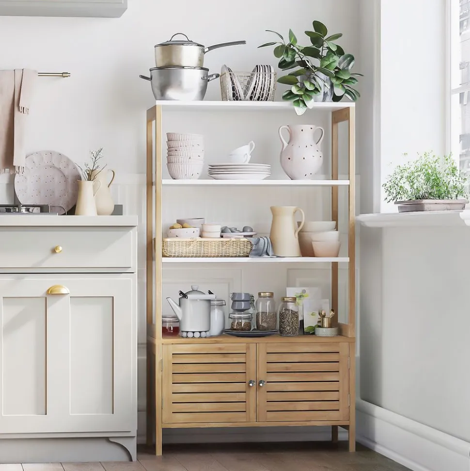 Clearance SONGMICS Meuble rangement bambou