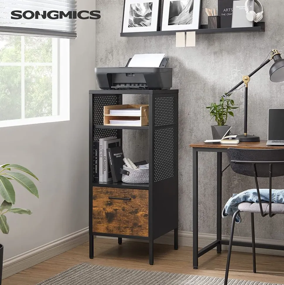 Cheap SONGMICS Meuble rangement bureau Noir