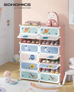 Store SONGMICS Meuble Rangement Enfant 16 Cubes