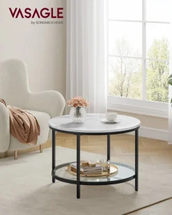 Outlet SONGMICS Meuble salle de bain 2 tiroirs Blanc