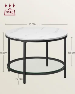 Outlet SONGMICS Meuble salle de bain 2 tiroirs Blanc