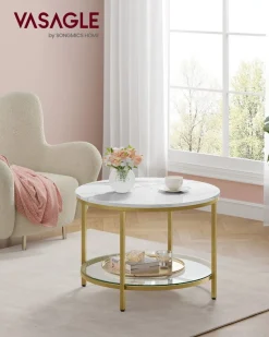 Outlet SONGMICS Meuble salle de bain 2 tiroirs Blanc