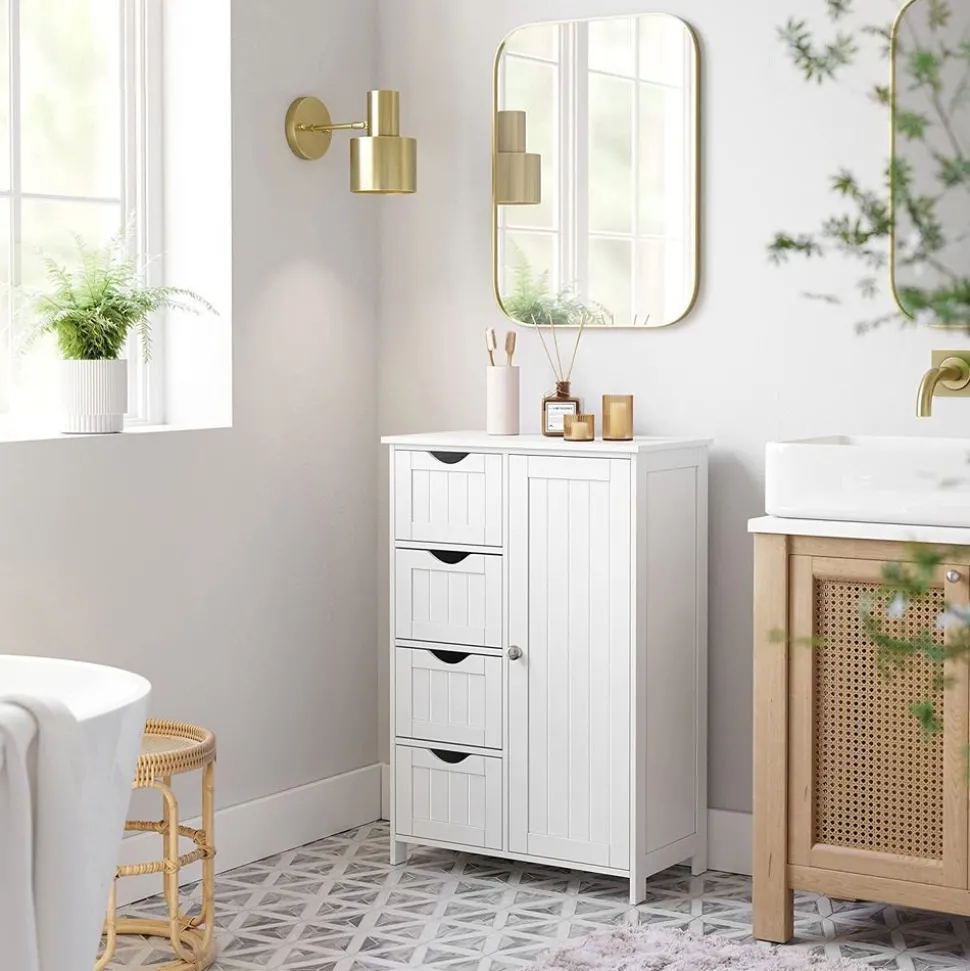 Clearance SONGMICS Meuble salle de bain Blanc