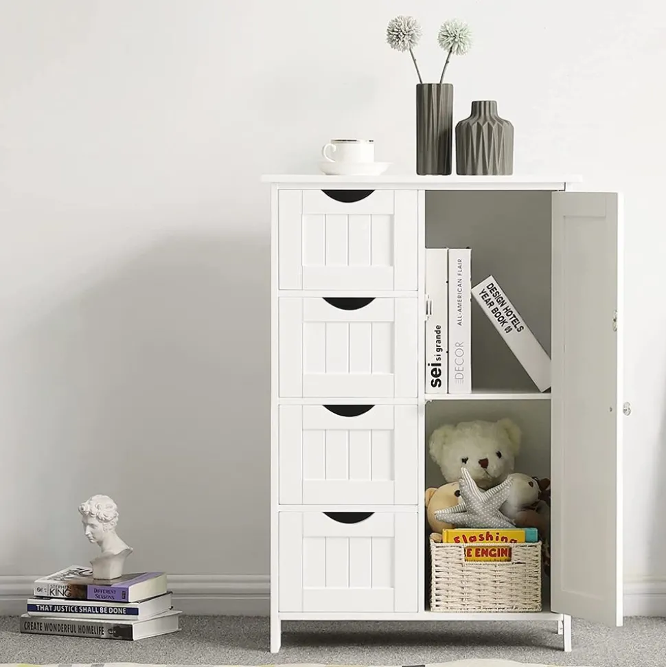 Clearance SONGMICS Meuble salle de bain Blanc