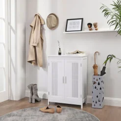 Hot SONGMICS Meuble salle de bain effet marbre Blanc