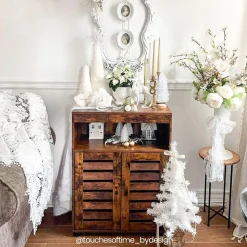 New SONGMICS Meuble salle de bain haut   Blanc