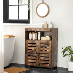 New SONGMICS Meuble salle de bain haut   Blanc