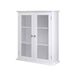 Fashion SONGMICS Meuble salle de bain sur pieds Blanc