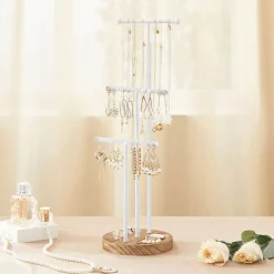 Clearance SONGMICS Meuble sous lavabo 2 tiroirs avec rangement ouvert Blanc Nuage