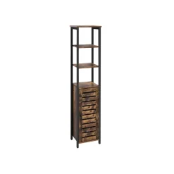 Outlet SONGMICS Meuble sous lavabo 60 x 30 x 60 cm avec cadre en acier marron rustique et noir