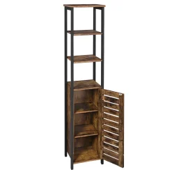 Outlet SONGMICS Meuble sous lavabo 60 x 30 x 60 cm avec cadre en acier marron rustique et noir