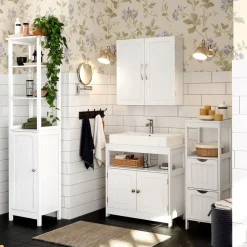 Sale SONGMICS Meuble sous lavabo Blanc