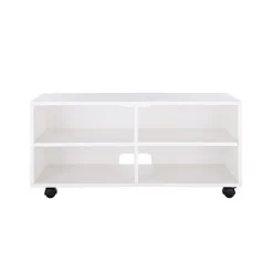 Fashion SONGMICS Meuble TV 4 casiers Blanc