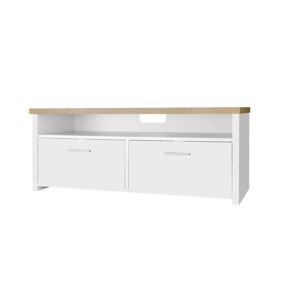 Best SONGMICS Meuble TV 3 compartiments Blanc