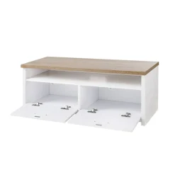 Best SONGMICS Meuble TV 3 compartiments Blanc