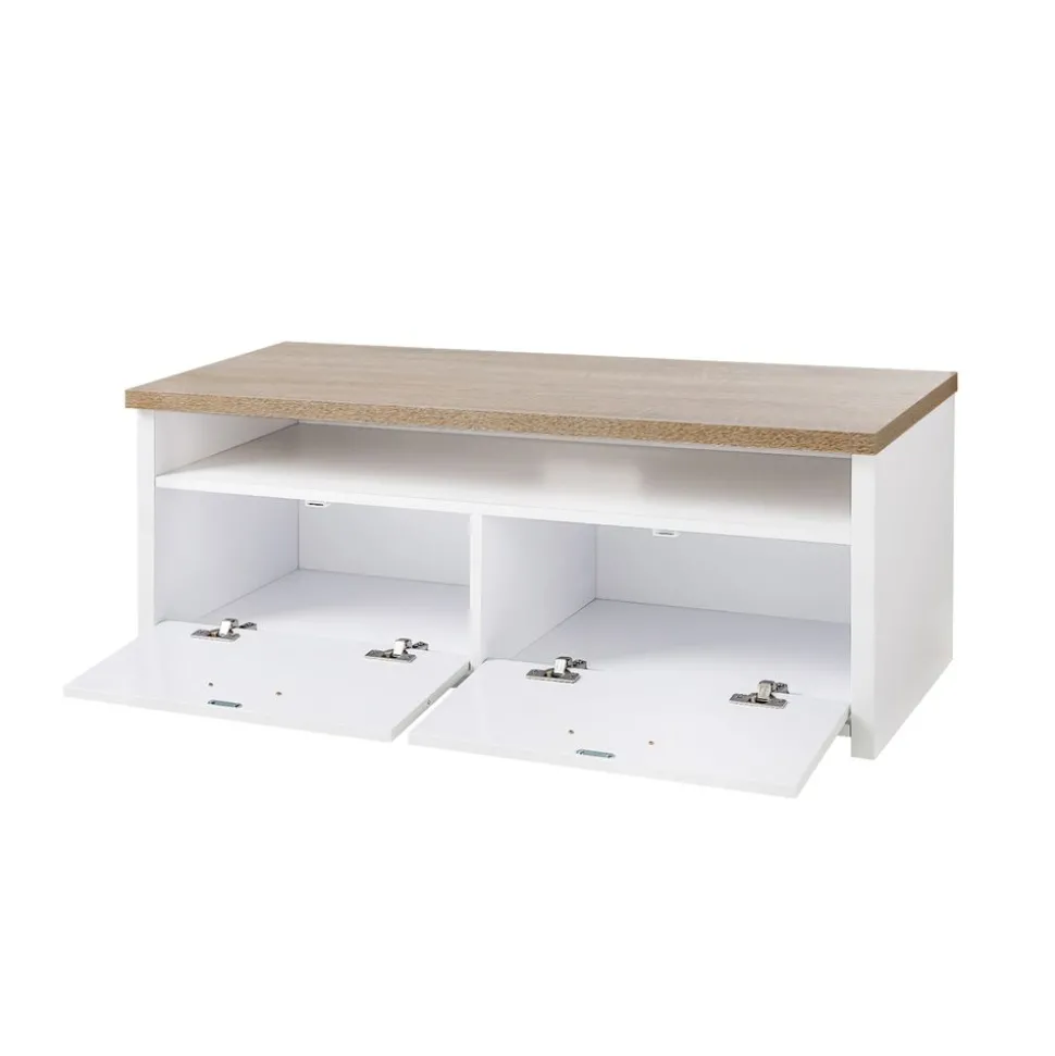 Best SONGMICS Meuble TV 3 compartiments Blanc