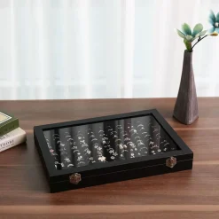 New SONGMICS Meuble TV 2 portes Industriel Brun Vintage Noir