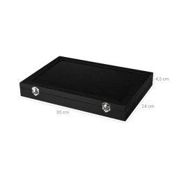 New SONGMICS Meuble TV 2 portes Industriel Brun Vintage Noir