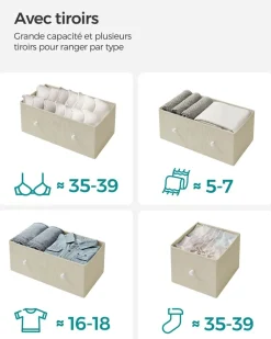 Outlet SONGMICS Meuble TV 2 portes rustique Marron Rustique