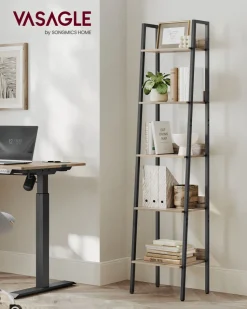 Cheap SONGMICS Meuble TV 3 tiroirs 3 étagères marron rustique et noir