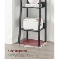 Cheap SONGMICS Meuble TV 3 tiroirs 3 étagères marron rustique et noir