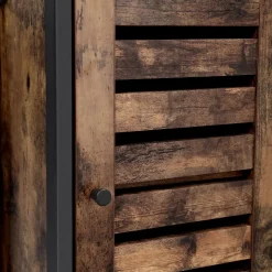 Store SONGMICS Meuble TV avec étagères Brun Vintage Noir