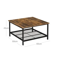 Discount SONGMICS Meuble TV design X Brun Vintage Noir