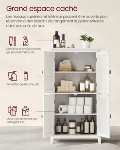 Fashion SONGMICS Meuble TV façon grange