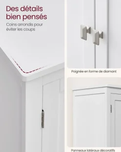 Fashion SONGMICS Meuble TV façon grange