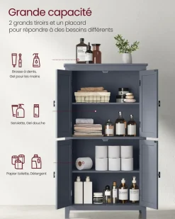 Fashion SONGMICS Meuble TV façon grange