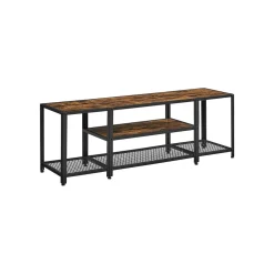 Clearance SONGMICS Meuble TV industriel Marron Rustique + Noir