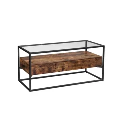 Hot SONGMICS Meuble TV jusqu’à 55 pouces Noir