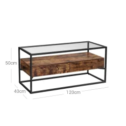 Hot SONGMICS Meuble TV jusqu’à 55 pouces Noir