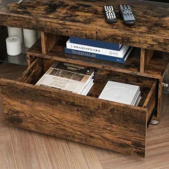 Sale SONGMICS Meuble TV Marron Rustique