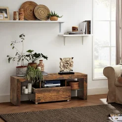 Sale SONGMICS Meuble TV Marron Rustique