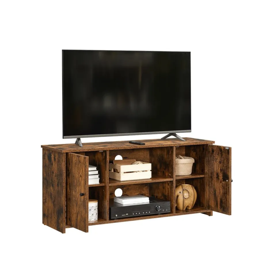 Fashion SONGMICS Meuble TV Marron Rustique