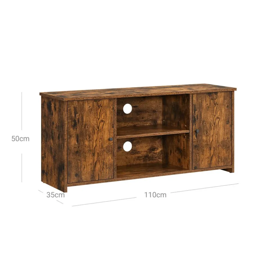Fashion SONGMICS Meuble TV Marron Rustique