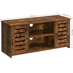 Fashion SONGMICS Meuble TV Marron Rustique