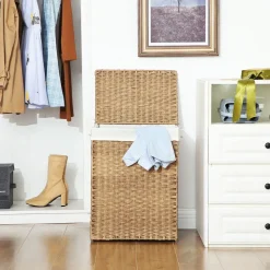 Hot SONGMICS Meuble TV ouvert industriel Marron Rustique