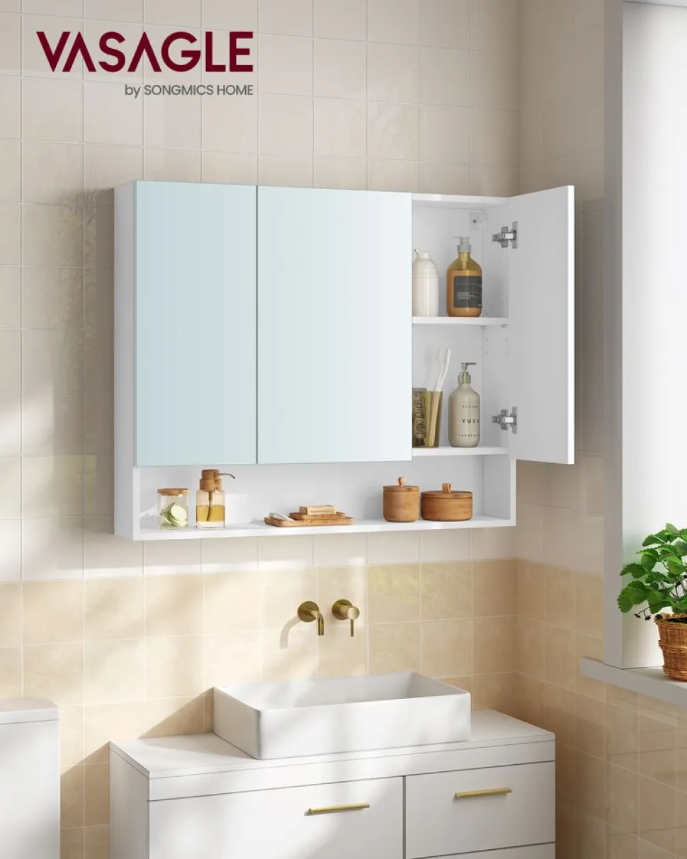 Best SONGMICS Miroir intégral 160 x 50 cm cadre en alliage d’aluminium noir d’encre