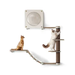 Online SONGMICS Oasis Enemble de 5 meubles pour chat muraux Marron Avoine + Marron Café