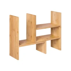 New SONGMICS Organisateur bureau bambou Argent